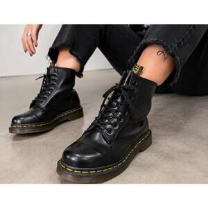 Dr Martens 1460 Smooth Leather Combat Boots Black Women's US 8 EU 39